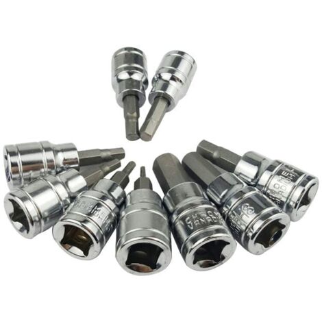 Llave De Vaso Hexagonal H7 Para Impacto, Acople 3/8 - Acero Al Cromo-molibdeno, 60 Mm De Largo