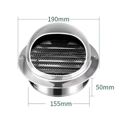 Campana De Ventilación Rejilla De Ventilación Exterior Redonda Para Pared, Acero Inoxidable Tapa Para Salida De Humos, Protección Desagüe, Fácil De