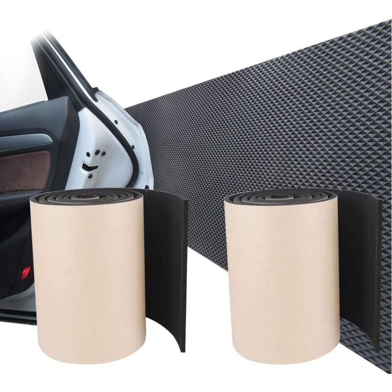 X AUTOHAUX 400x120x15mm 2pcs Car Garage Wall Guard Door Bumper Protector Black