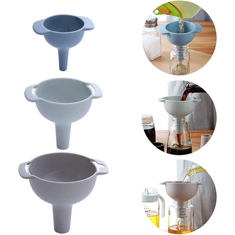 Entonnoir Pliables De Cuisine Silicone, 4 Pièces Entonnoir De Cuisine