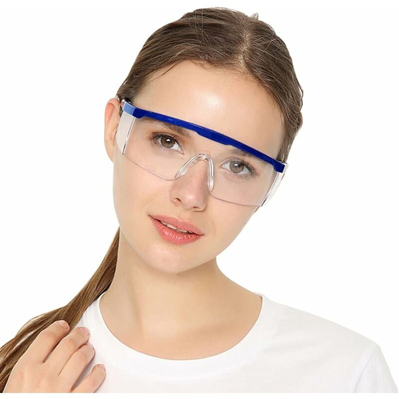 Lunettes De Sécurité Anti-buée - 3 PCS Cadre Bleu Pour Enfants Et Adultes