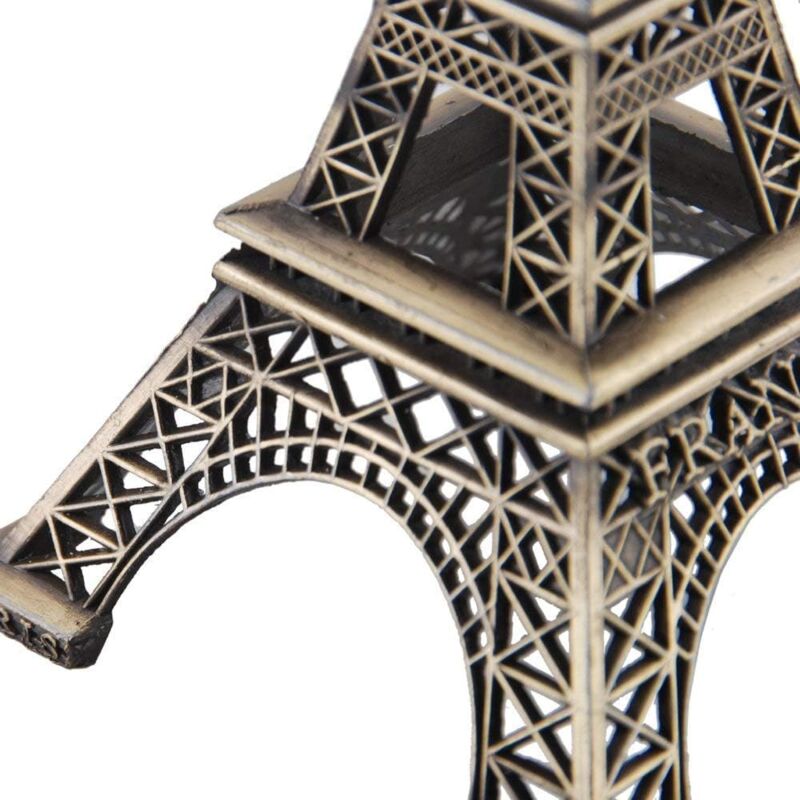 HERCHR Statue de la Tour Eiffel en métal bronze - Réplique de la Tour Eiffel - Modèle d'architecture pour décoration de table (15 cm