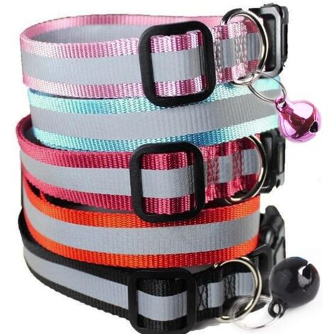 Colliers pour chat à dégagement rapide, colliers réfléchissants pour chat avec cloches et dégagement de sécurité, réglable de 8 à 12 po pour s'adapter à tous les chats domestiques (lot de 12)
