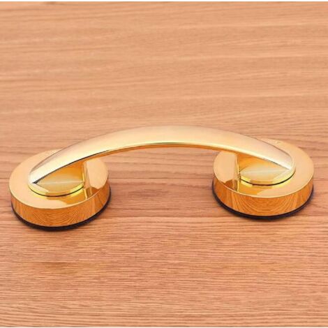 grandes poignées de porte et de fenêtre en verre, portes coulissantes de salle de bain, armoires, poignées sans trou, poignées de réfrigérateur, barres d'appui de douche (Doré) (1/5)