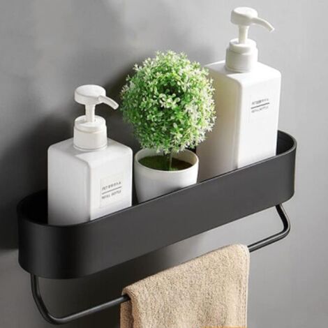 Etagere Douche Sans Percage,Etagere Salle de Bain,Rangement Douche Aluminium mit 2 Crochets,avec Porte-Serviettes Etagere de Douche Auto-AdhéSif | Leroy Merlin