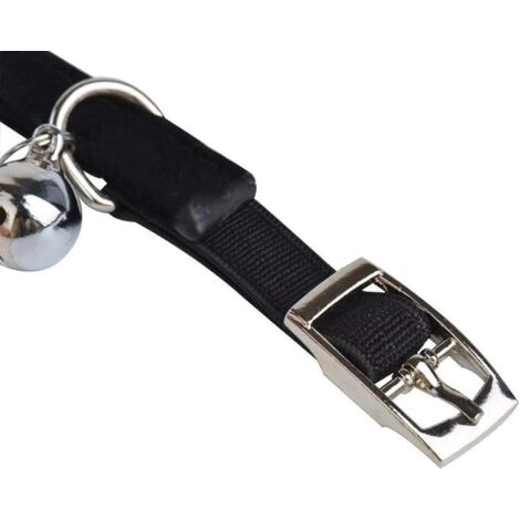 Collier en velours doux réglable pour chat avec strass et clochettes