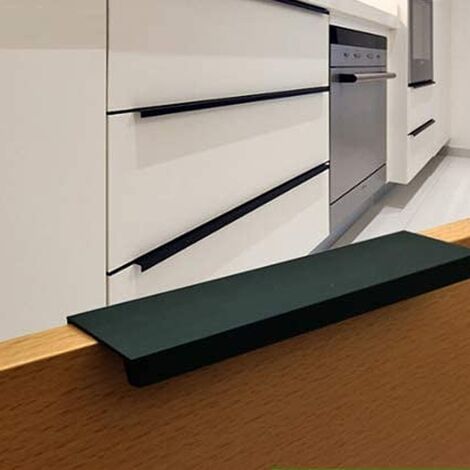 Poignée d’Armoire de Cuisine Poignées Meuble Tiroir, Brossé matériel Poignées de placard de salle de bain Placard en acier inoxydable Lot de 10 (Noir) (Longueur 300mm) (1/5)