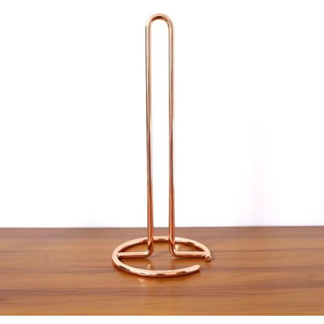 Support Rouleau Papier Toilette Vertical En Acier Or - Portable Sans Installation - Pour Cuisine/Salon