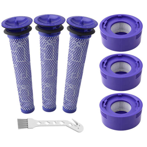 Rebirthcare Filtres de Rechange pour Aspirateur Dyson V7, V8 Animal Absolute Motorhead, 3 post-filtres HEPA et 3 pré-filtres, remplacez les pièces (1/5)