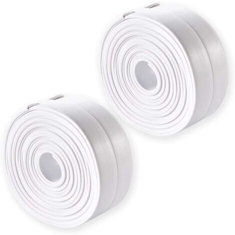 2 Paquets De Ruban d'Étanchéité Étanche, Auto-Adhésif Imperméable Et Résistant à La Moisissure, Scellant De Salle De Bain, Outil d'Étanchéité Pour La Protection Des Bords De La Cuisine (1/5)