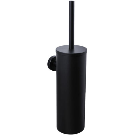 Brosse de Toilette Acier Inoxydable Brosse WC Mural avec Support de Brosse Antibactérienne Balayette WC pour Toilettes（Noir） (1/5)