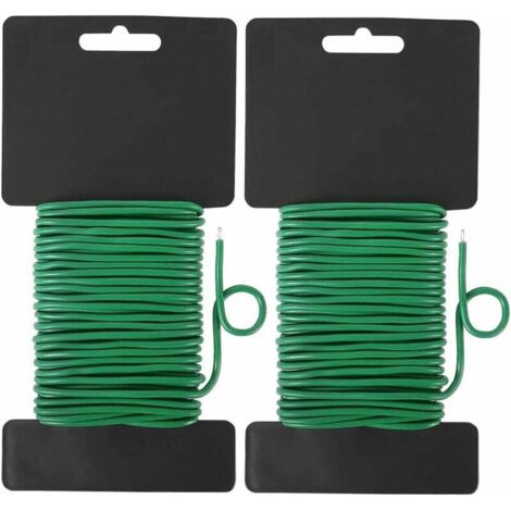 Lot de 2 attaches souples pour plantes de jardin - Idéales pour la maison, le bureau et le jardinage, 20 mètres vert (1/5)