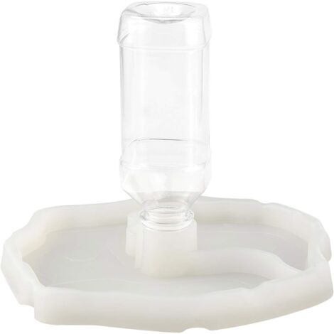 Fontaine à boire tortue, 2 en 1 bol anti-débordement fontaine à boire alimentaire, bol en plastique tortue lumineuse Gecko (1/5)