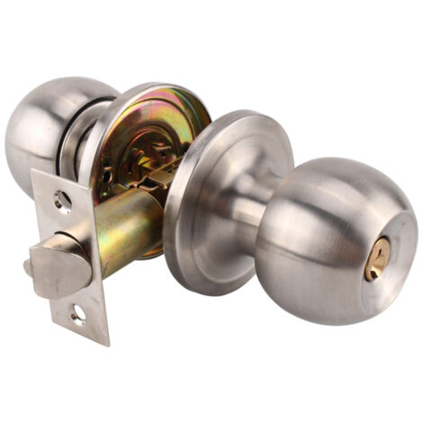 Ensemble de boutons de confidentialité chrome satiné, Serrure de porte au design tulipe pour portes intérieures avec mécanisme de verrouillage Turn (1/2)