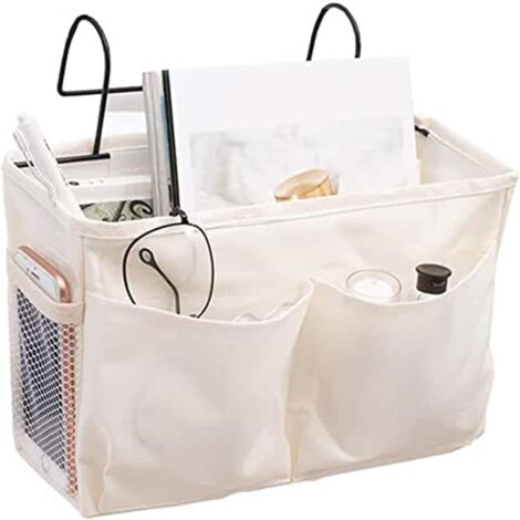 Organisateur de Chevet, Sac de Rangement pour Sac de Rangement Suspendu, Large Poche de Rangement pour lit, Poche pour lit superposé, Chevet Suspendu Panier De Rangement (1/5)