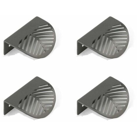 4pcs Forme des Feuilles Cabinet Pulls Laiton Noir Poignées De Meubles De Cuisine Porte De Cuivre Tirettes De Tiroir (1/4)