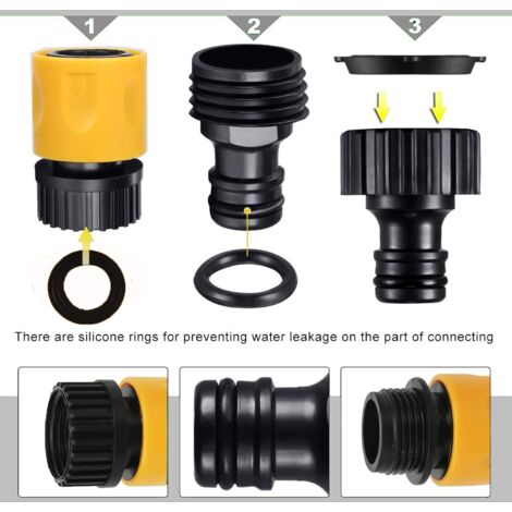 Lot De Connecteur De Raccord Tuyau D Arrosage Adaptateur Robinet