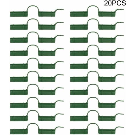 Lot de 20 clips de fixation pour serre - Pour tube de serre - Outil fixe - Pour bâche de jardin - Protection solaire. 1.1cm (1/5)