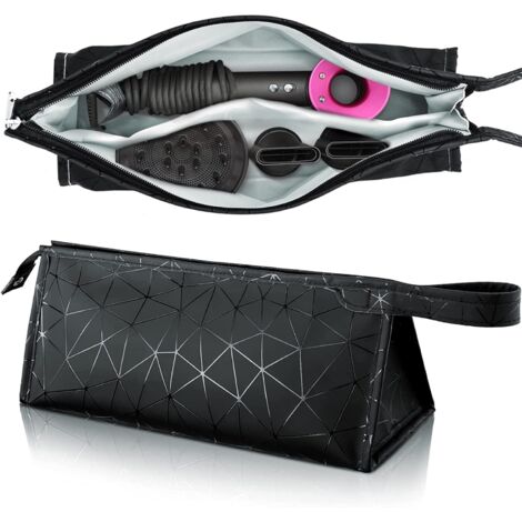 Sac de rangement pour sèche-cheveux en cuir PU compatible avec le sèche-cheveux Dyson Supersonic, étui de voyage pour sèche-cheveux étanche, brosse pour sèche-cheveux portable et organiseur de diffuse (1/5)