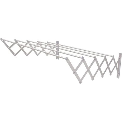 ArgentCorde à linge murale rétractable 60cm80cmAluminium haute résistanceFinition acier inoxydableDimensions : 60cm80cm cmCorde à linge pliableCorde à linge extérieure (1/4)
