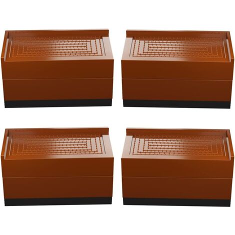 Jeu de 4 montants de meubles, lit, carré, pieds de 7,5 cm ou 15 cm de haut, lit réglable, pour tables, chaises, canapés, dortoirs, etc. (1/5)