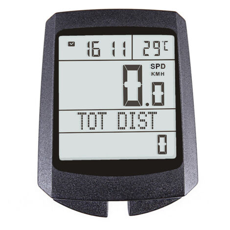 1pc blanc Ordinateur de vélo, multifonctionnel sans fil IP65 étanche compteur de vitesse de vélo odomètre mémoire de réveil automatique capteur de rétroéclairage LCD (1/5)