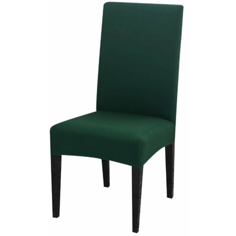 Housse de Chaise Extensible Lot de 2, Housse de Chaise Salle à Manger Universel, Amovible, Lavable Couverture de Chaise pour Maison Hotel Restaurant Mariage Décoration (Vert foncé, 2 pièces) (1/4)