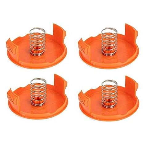 (4 couvre-bobines + 4 ressorts) Capuchon de Bobine de Rechange pour compatibles avec Black Decker GH900 LST201 GH600 NST2018 CST2000, couvre-bouchon Weed Eater Wacker Cap (1/5)