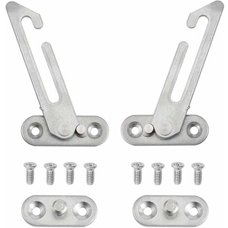 Lot de 2 entrebâilleurs de fenêtre en UPVC - En acier inoxydable 304 - Avec vis - Pour fenêtre à gauche et à droite (1/5)