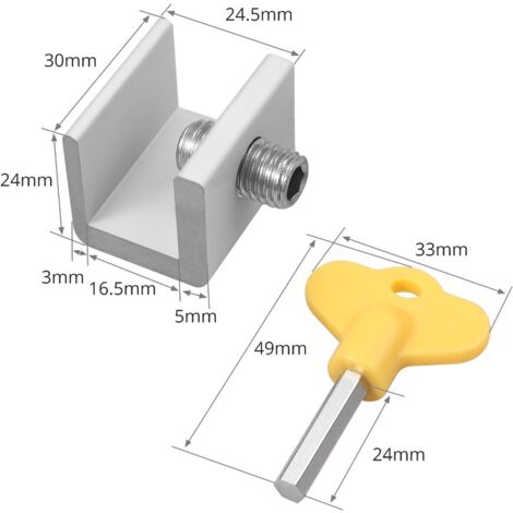 Lot De Verrous De S Curit Pour Fen Tre Coulissante R Glable Avec