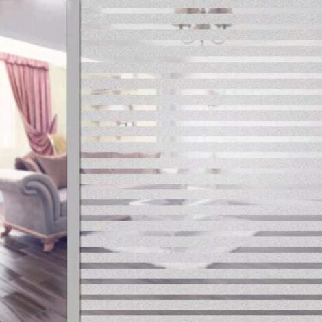 Film Fenetre Anti Regard Electrostatique Film pour Vitre Occultant Non-Adhésif Anti UV Protége Intimité pour Bureau Maison Salle de Bain Chambre Cuisine (Blanc, 60400CM)