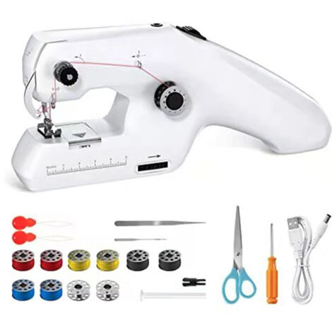 Machine à Coudre Portable Mini Machine à Coudre électrique Pour Bricolage, Vêtements, Denim