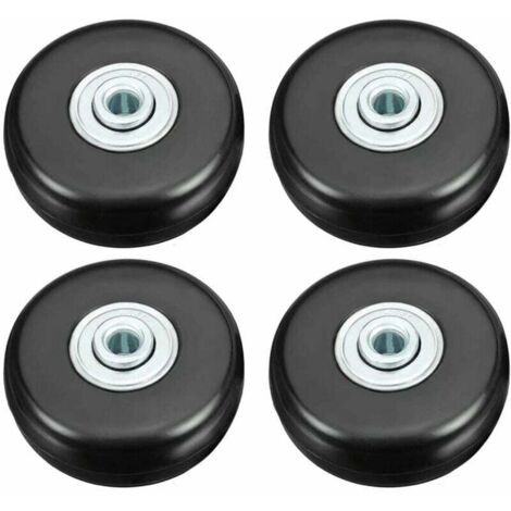 Roulette Valise, Bagage Valise Réparation Roulette Charge Lourd 50mm Muette Caoutchouc Univers Pivotante Roue Rechange Transport Remplace Roulette 4PCS pour Valise/Bagage/Sac à Dos/Voyage (1/5)