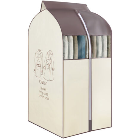 Sac À Vêtements Suspendu Sac De Rangement Pour Organisateur De Sac À Vêtements Avec Fenêtres En Pvc Transparent Housse De Soutienà Vêtements Anti-Poussière 6048100cm (1/4)