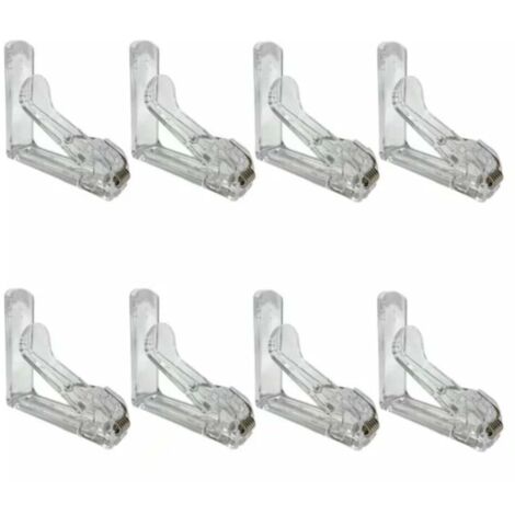 Pince Nappe Lot de 8-Fixe Nappe avec Clip à Ressort-Pince Nappe Exterieur en Plastique avec Attache Durable et Solide- Pince Nappe Transparent (1/5)