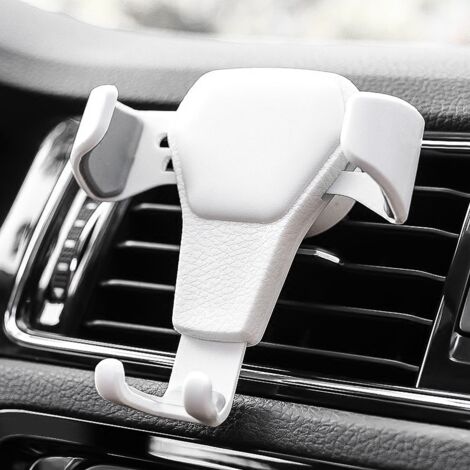 blanc Support de téléphone de voiture support de téléphone de voiture support de smartphone de voiture support anti - rayures support de ventilation support de téléphone portable (1/5)
