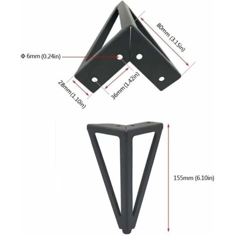 4-piece or Diy Table Leg Cabinet Leg Chair Cabinet Sofa And Other Furniture