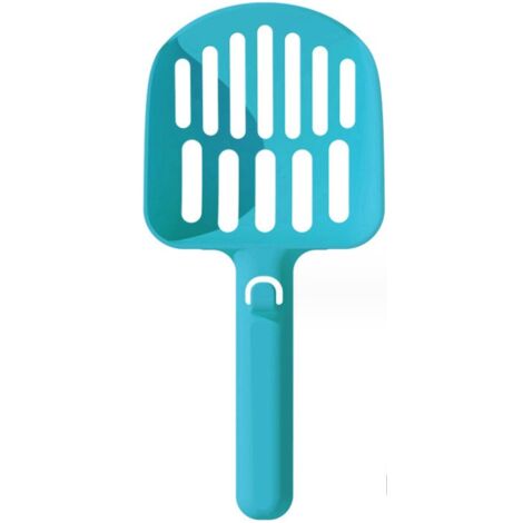 Bleu P à litière pour chat en métal avec support, p à caca de chaton à tamisage rapide, support de p à litière pour chat pour bacs à litière pour chat (1/5)