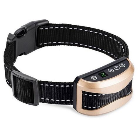 Collier anti-aboiements pour chiens, rechargeable et automatique avec détection intelligente des aboiements avec vibration, son et choc électrique (1/5)