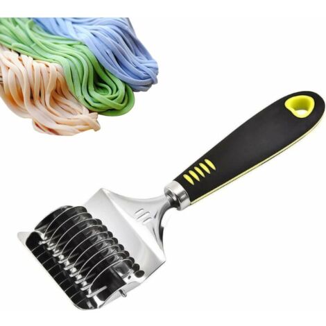 Coupe-pâtes, coupe-pâte en acier inoxydable, presse manu à rouleaux à grille de nouilles, machine à pâtes à nouilles, convient pour la cuisson dans la cuisine (1/5)