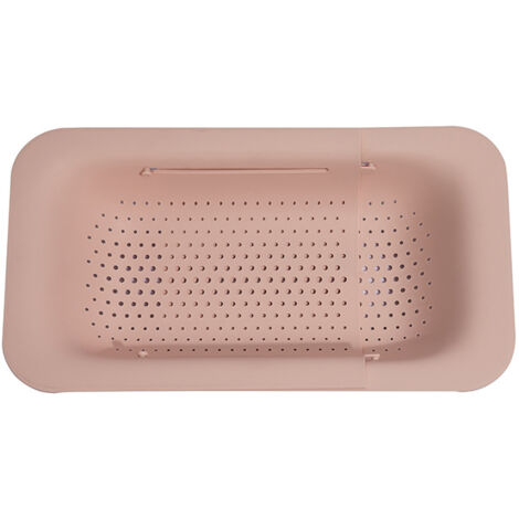 Panier de Vidange pour Cuisine, Support de Séchage d'Évier pour Stockage et Lavage des Vaiss / Fruits / Légumes (rose) (1/5)