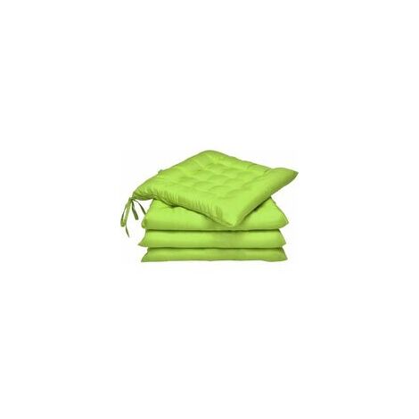 Lot De 4 Coussins De Chaise 40x40 Cm Jaune Orange - Pour Intérieur Et Extérieur, Housse Polyester Lavable - 5