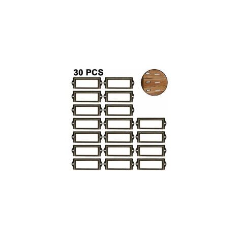 30 pièces porte-cartes tirette de tiroir/cadres d'étiquettes carte/porte-étiquettes/tirette d'étiquette/cadre d'armoire poignée/porte-cartes de nom de fichier, bronze rouge (1/4)