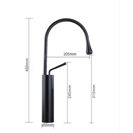Robinet de lavabo chaud et froid Robinet de lavabo haut moderne - Or brossé
