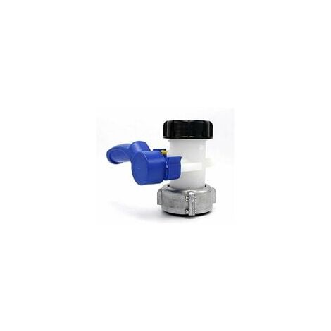 Vanne Papillon ND40/ND50 IBC Eau Réservoir avec écrou Flottant en Alliage Aluminium Remplacement S60x6 pour Réservoir Cuve 1000 litres IBC (Aluminium 62mm) (1/5)