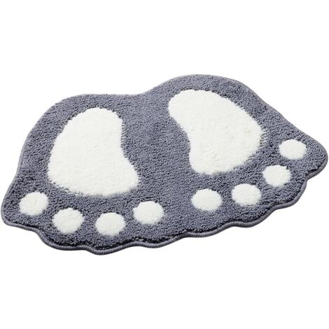 Tapis De Bain Antid¨Rapant, Tapis De Douche pour Salle De Bain Big Feet Tapis Shaggy Tapis De Sol Absorbant Paillasson(4060CM,Gris) (1/5)