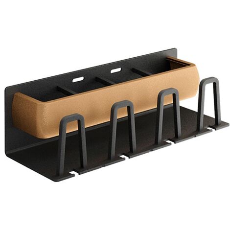 Porte-brosse à dents Salle de bain Dentifrice Rack de rangement avec porte-gobelet (1/4)