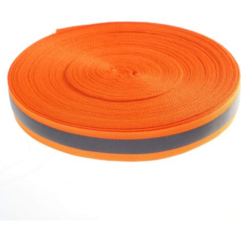 Ruban Réfléchissant Fluorescent Jaune 50m X 50mm - Auto-adhésif, Sécurité Vélo, Véhicule