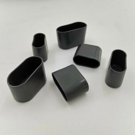 16 pièces  embouts ovales pour table et chaise, 15  30 mm, Noir