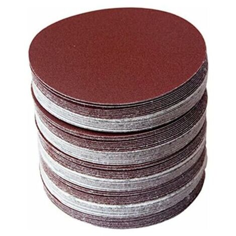 120pcs/set 6inch 150mm Papier Sablé Rond Disque Sand Sheets Grit 80/100/120/180/240/320 Disque de Ponçage et Crochet pour Sander Grits (1/5)